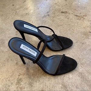 Steve Madden Mina Strappy Black Heel Sandal size 8